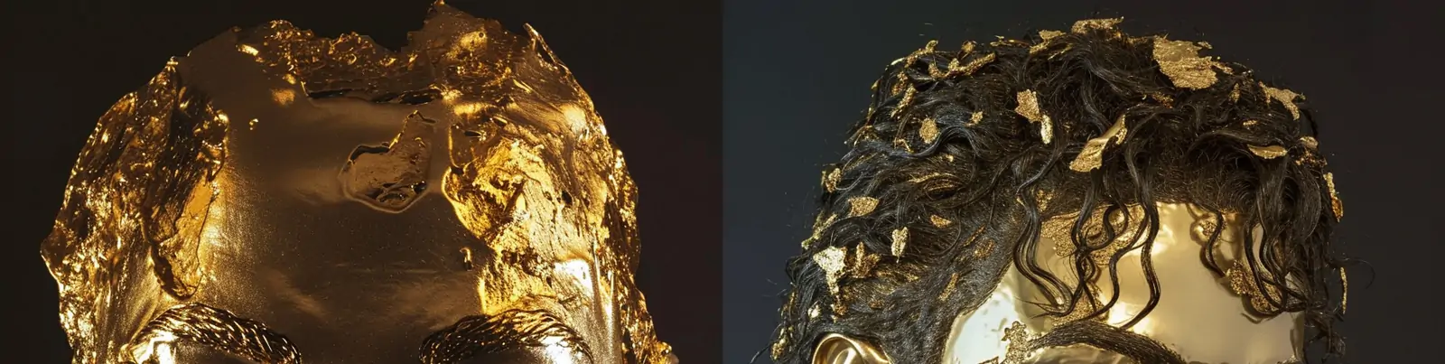 创意金属雕刻人物迈克尔·杰克逊脸部特写艺术模型摄影海报midjourney关键词咒语