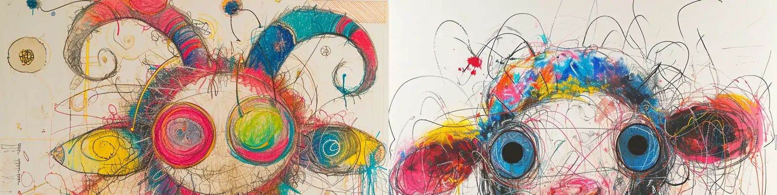 手绘儿童宝宝蜡笔涂鸦动物绵羊美术绘画插图海报midjourney关键词咒语