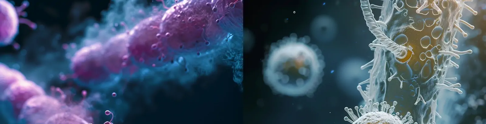 创意科学显微镜下细菌放大特写场景图像海报midjourney关键词咒语分享