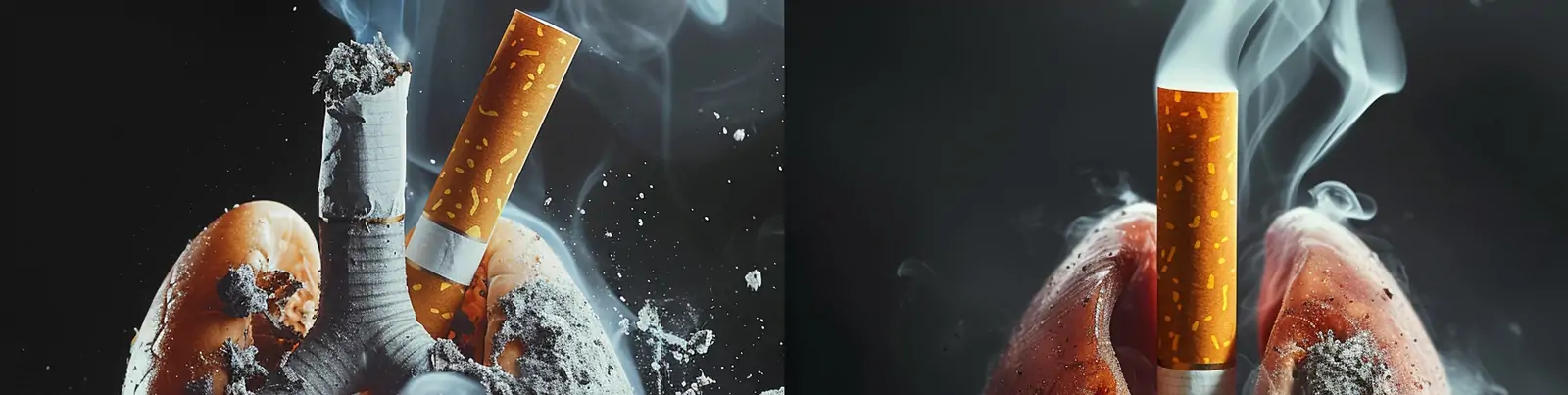 创意吸烟有害健康肺部禁烟日宣传视觉概念艺术海报midjourney关键词咒语