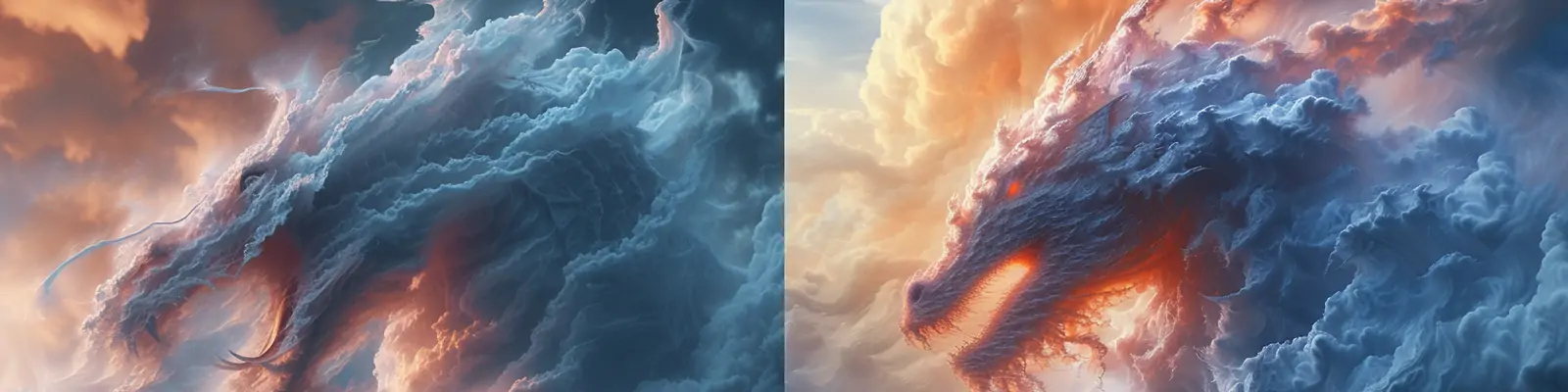 创意天空云朵中国龙形状图形抽象艺术纹理图案摄影海报midjourney关键词咒语