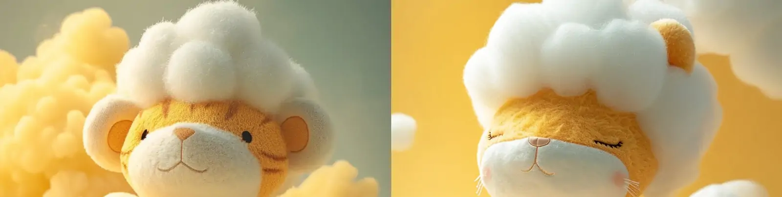 创意儿童白色头动物毛绒玩具小老虎电商产品广告海报midjourney关键词咒语