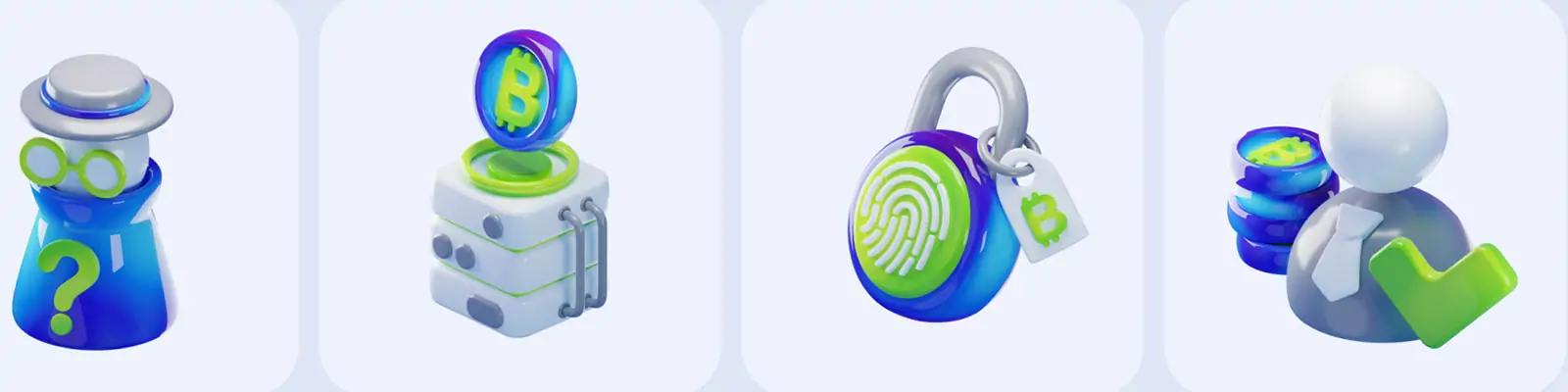 3D立体未来金融虚拟加密货币图标插图blender设计素材模型