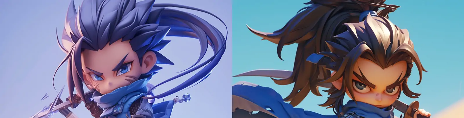 动漫可爱卡通人物动作姿势IP身份形象玩具盲盒模型插图海报midjourney关键词咒语