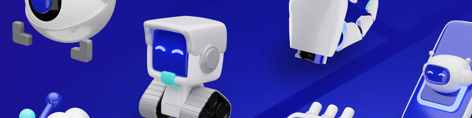 3D立体科技AI人工智能机器人png图标插图blender设计素材模型