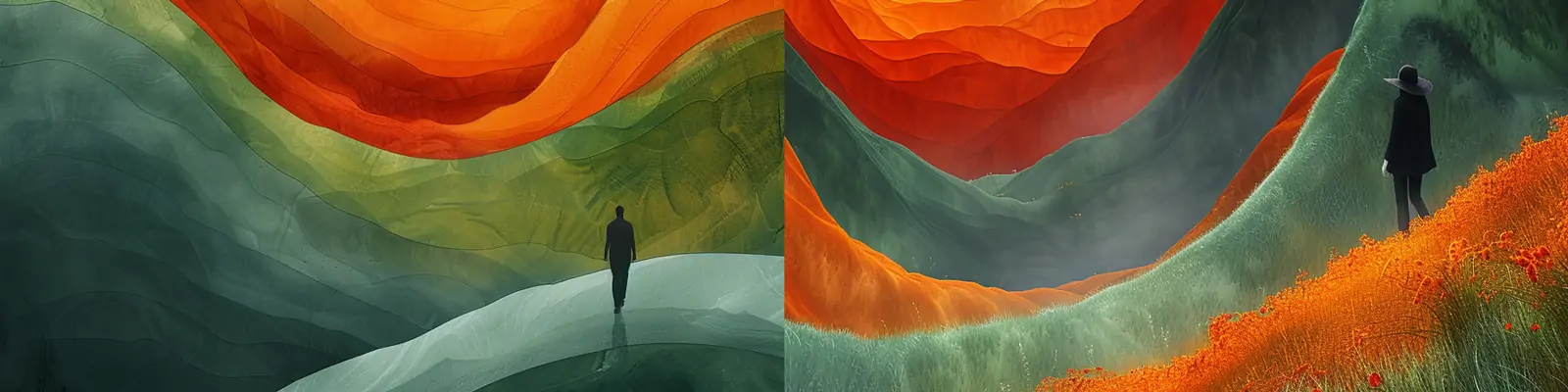 未来主义彩色柔和圆形波浪山坡数字艺术场景海报背景midjourney关键词咒语