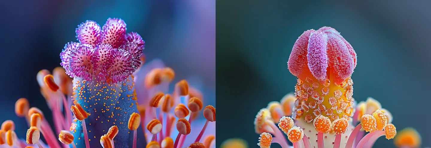 鲜花植物花蕊花心微距特写midjourney关键词提示词咒语