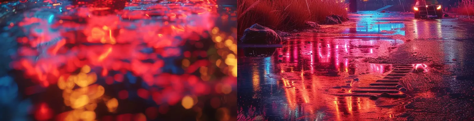 创意概念艺术夜晚灯光街道霓虹灯发光广告牌场景插图海报midjourney关键词咒语