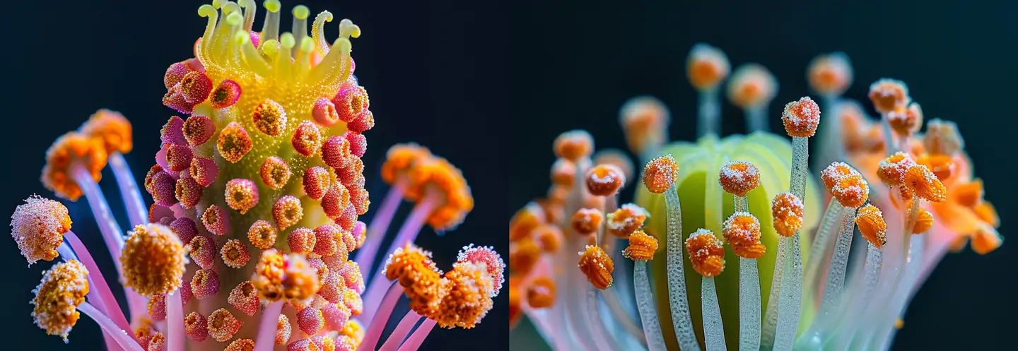 鲜花植物花蕊花心微距特写midjourney关键词提示词咒语