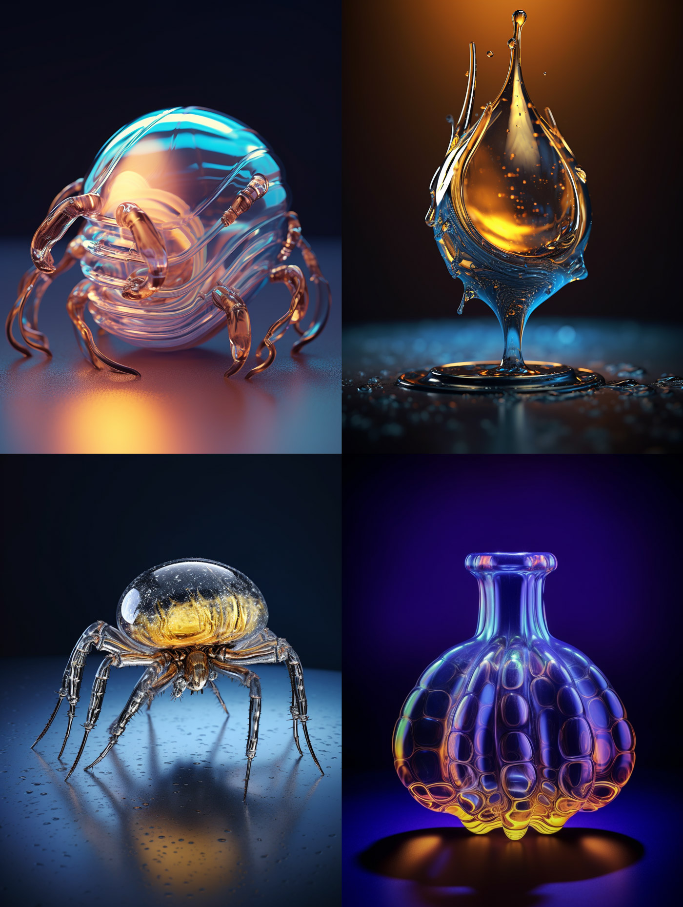 Midjourney - 科幻生物发光体Midjourney关键词 动物-Ai宇宙吧-